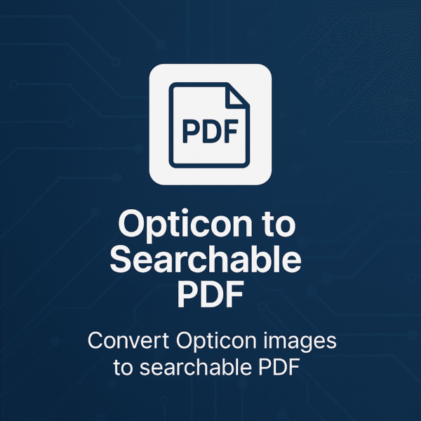opticon to searchable pdf