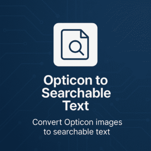 opticon to searchable text
